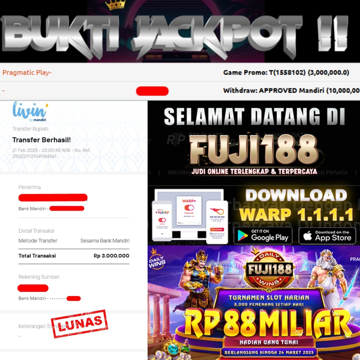 Bukti Kemenangan Sugar Rush 1000