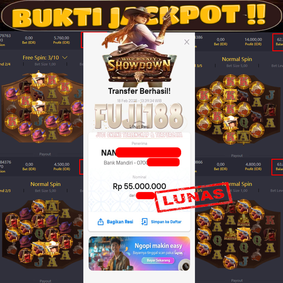 Bukti Kemenangan WILD BOUNTY