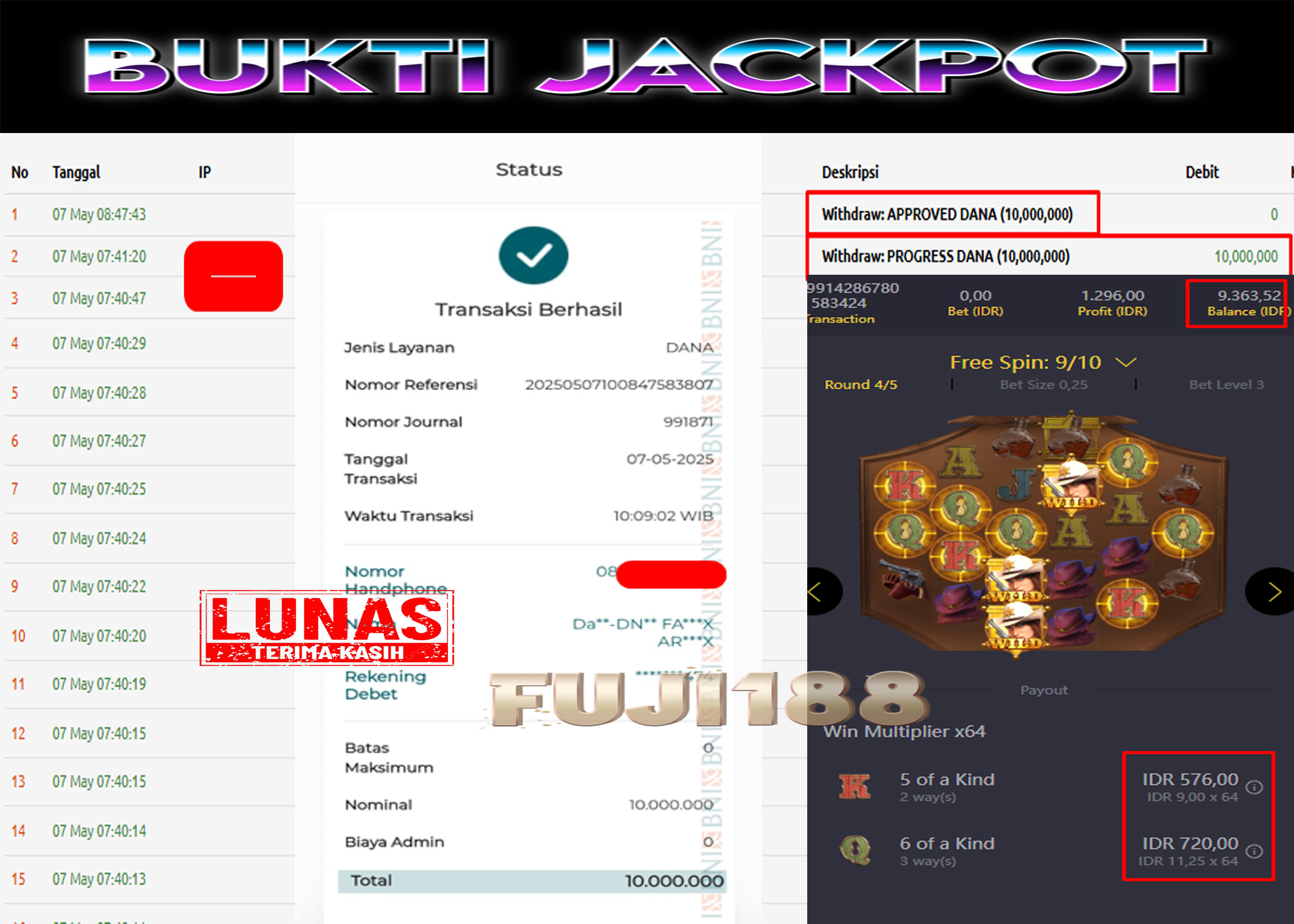 Bukti Kemenangan Wild Bounty