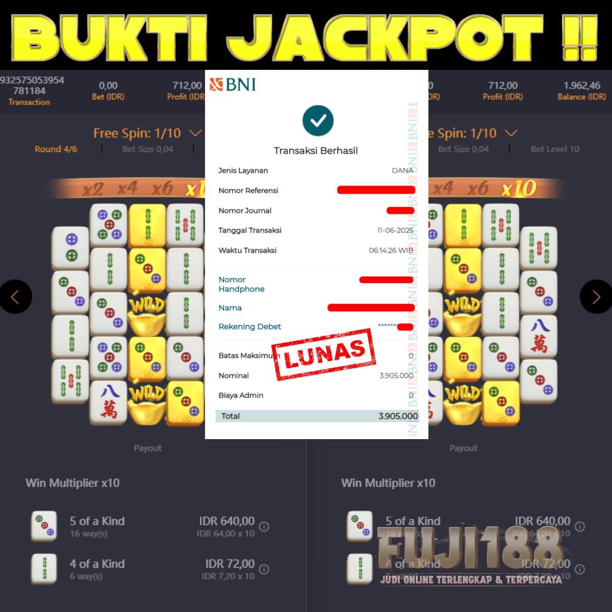 Bukti Kemenangan MAHJONG WAYS 2 – PG SOFT
