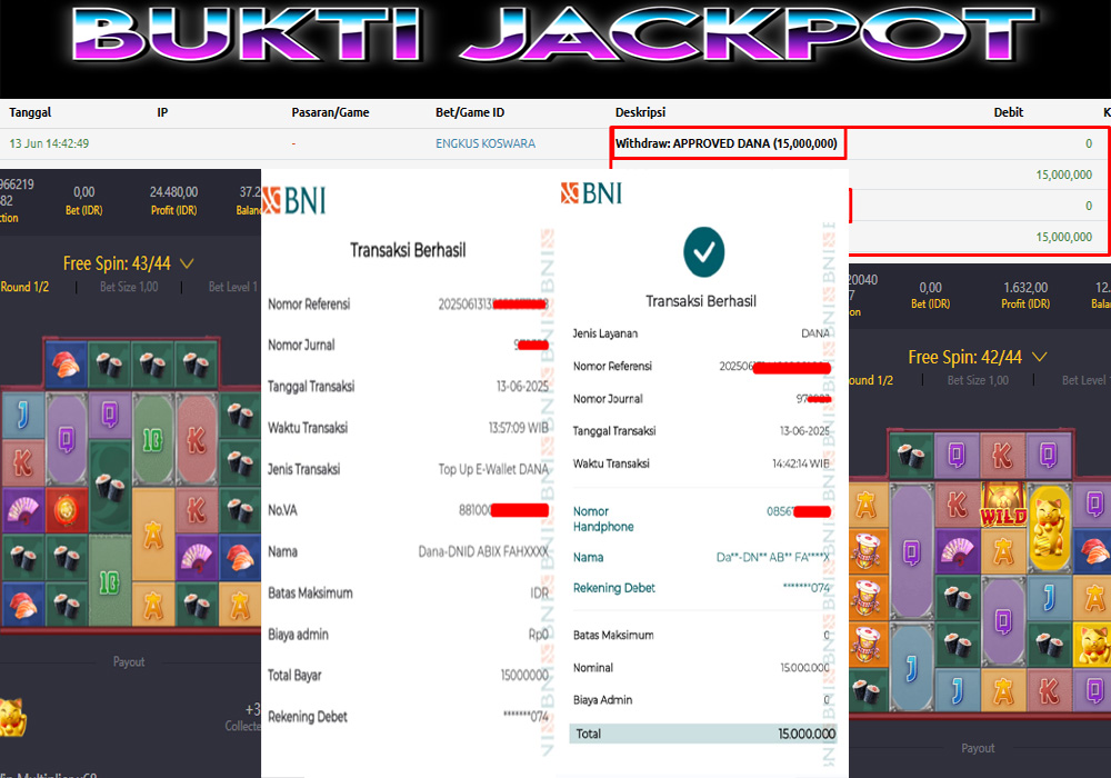 Bukti Kemenangan Lucky neko