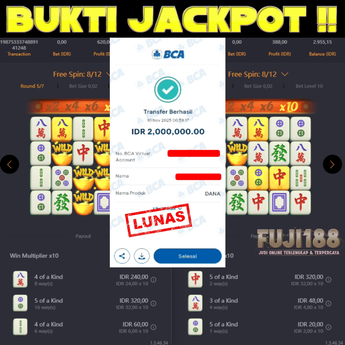 Bukti Kemenangan MAHJONG WAYS