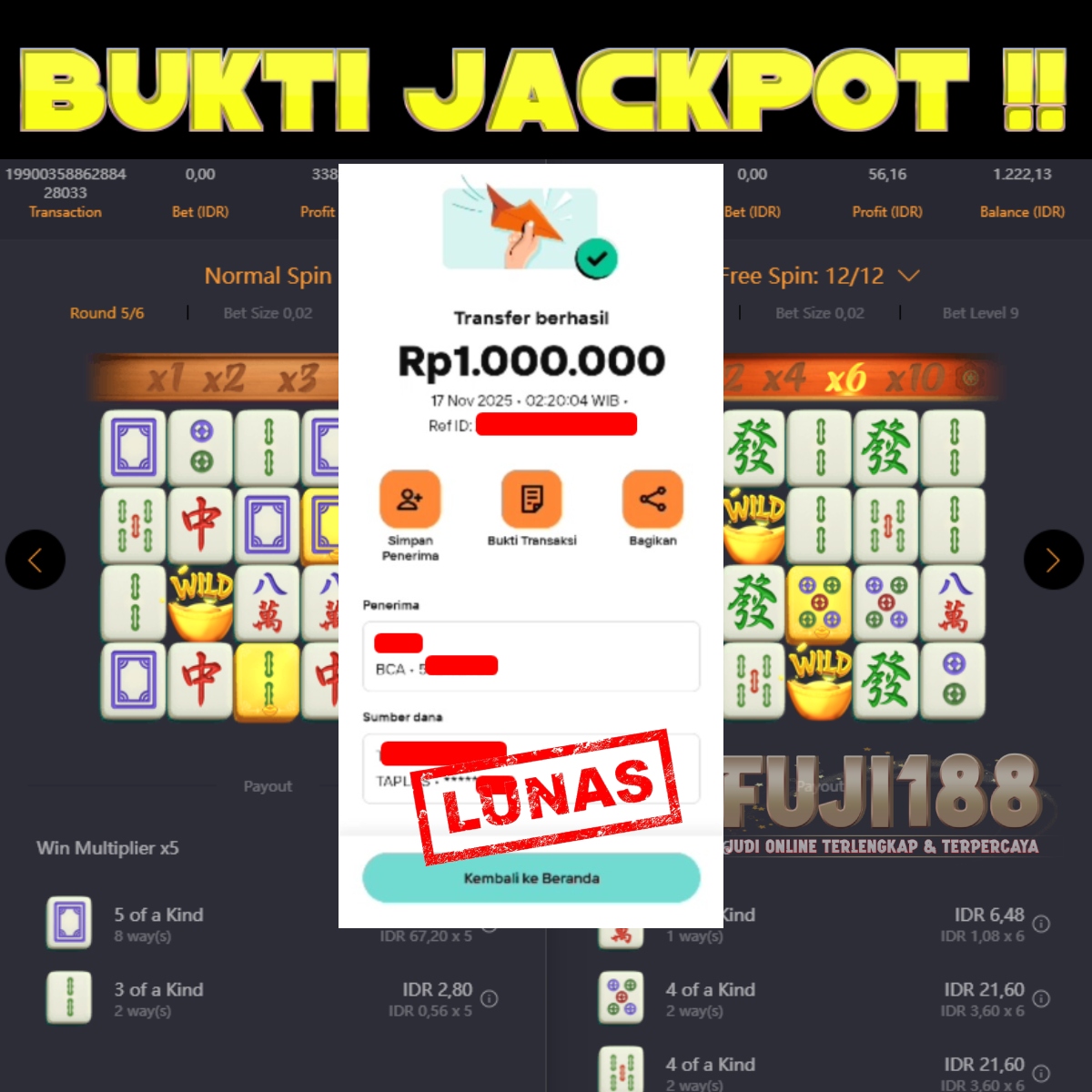 Bukti Kemenangan MAHJONG WAYS