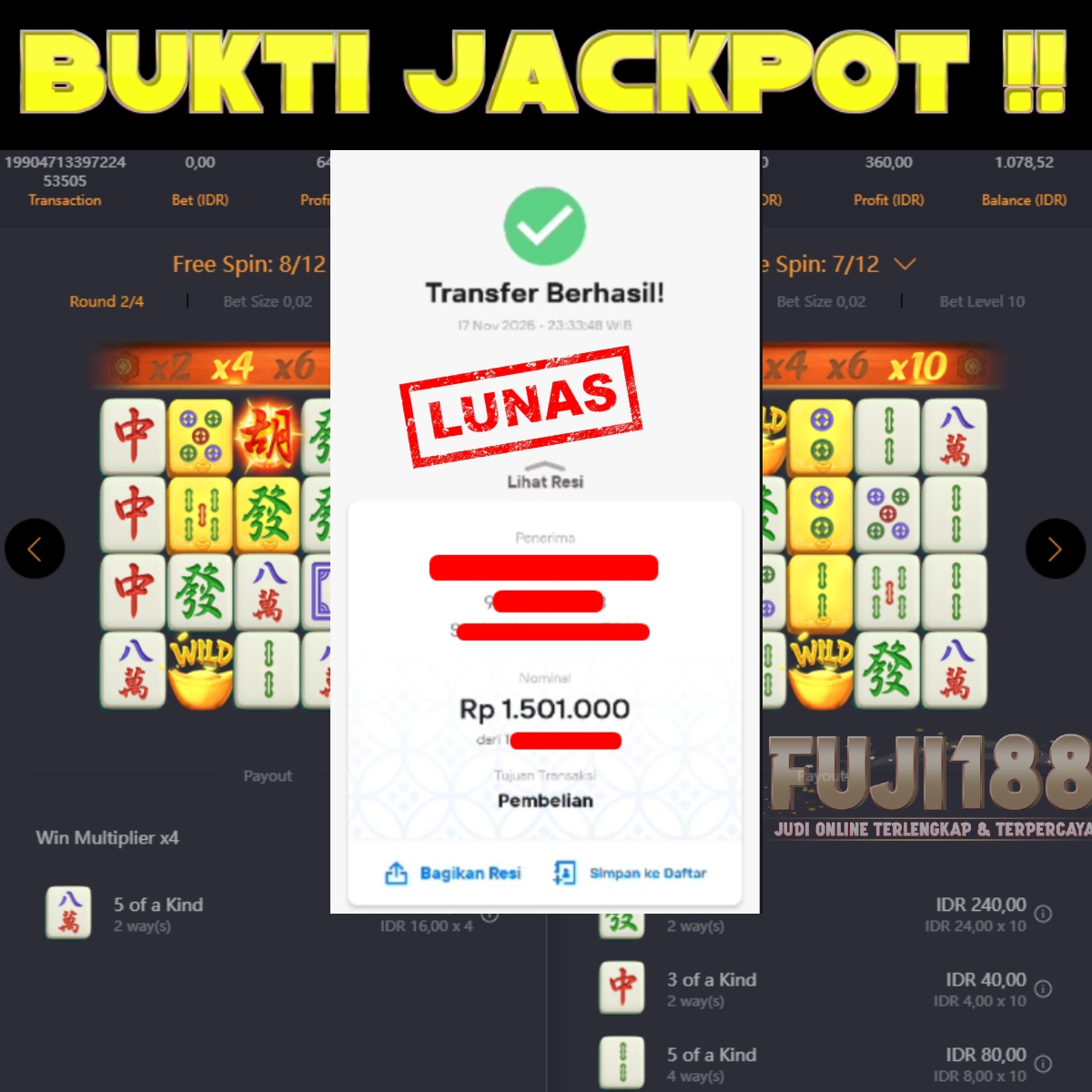 Bukti Kemenangan MAHJONG WAYS