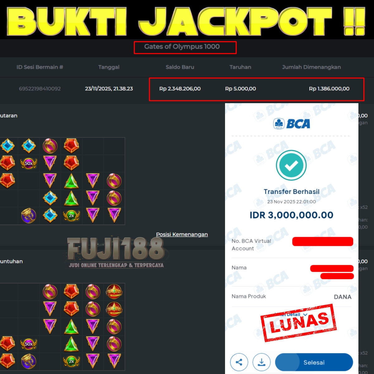 Bukti Kemenangan Gates of Olympus 1000