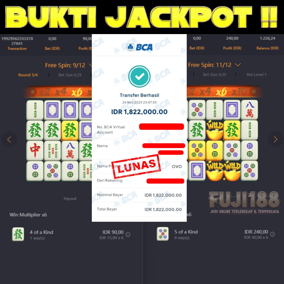 Bukti Kemenangan MAHJONG WAYS