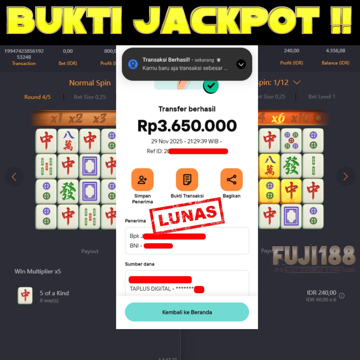 Bukti Kemenangan MAHJONG WAYS 2