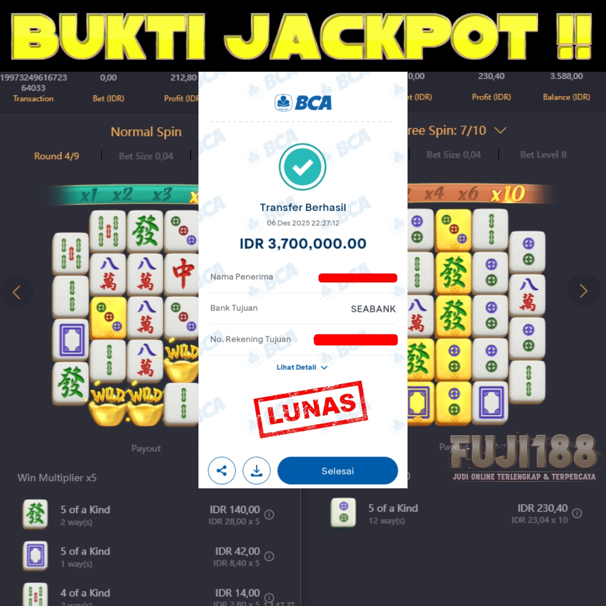 Bukti Kemenangan MAHJONG WAYS 2 – PG SOFT