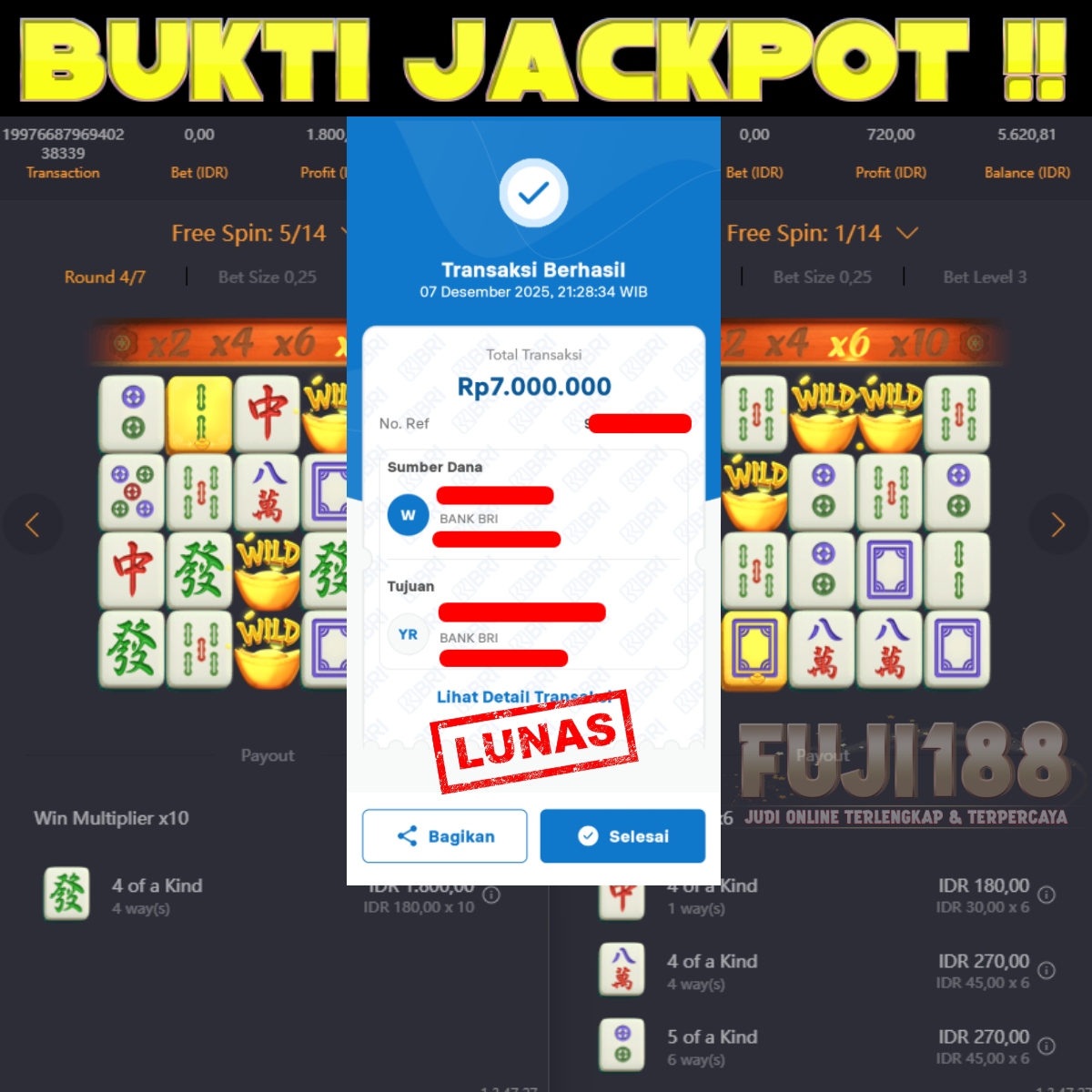 Bukti Kemenangan MAHJONG WAYS – PG SOFT