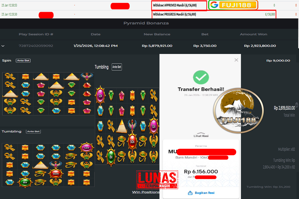Bukti Kemenangan Sweet Bonanza 1000